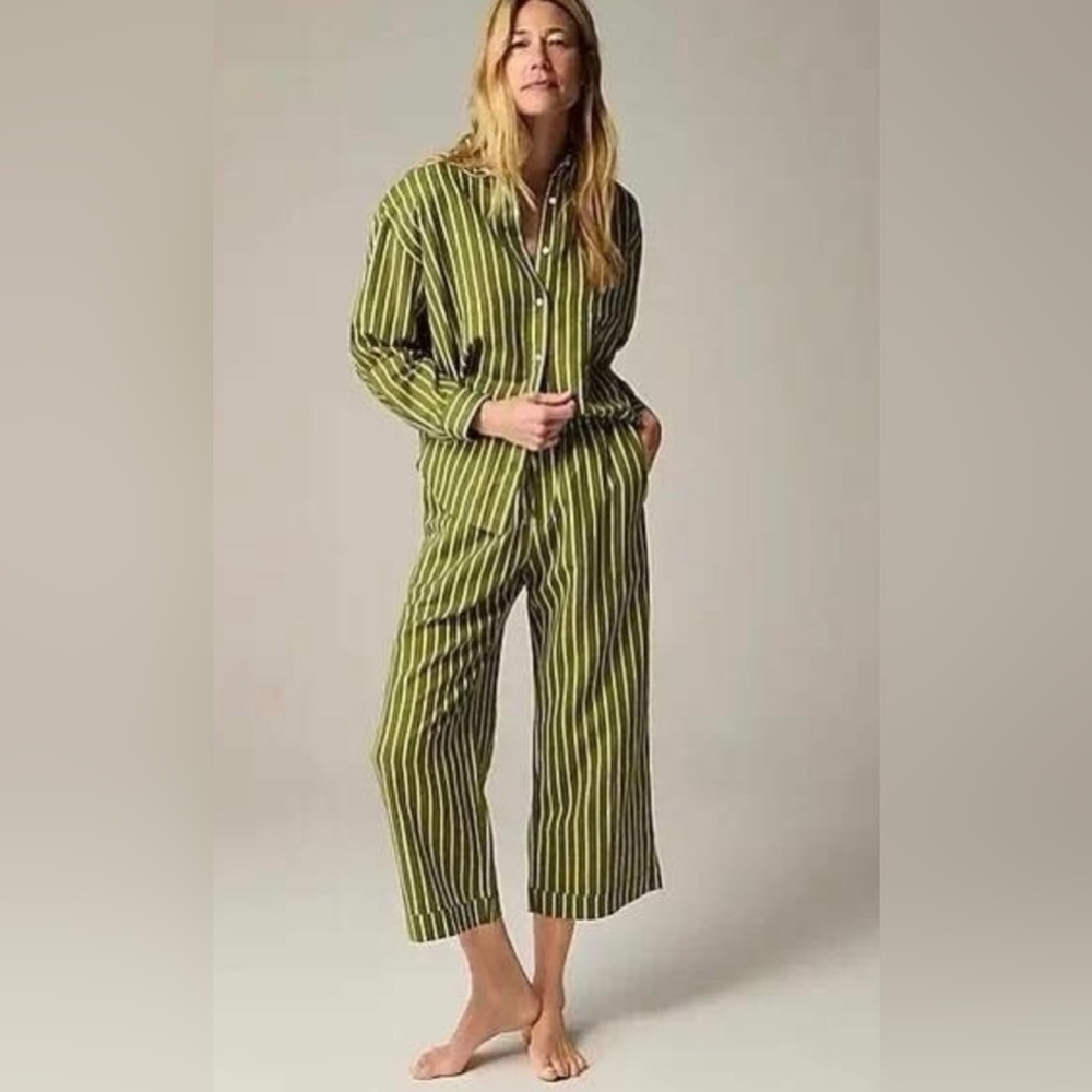 J.Crew Relaxed pajama pant set in linen-cotton blend